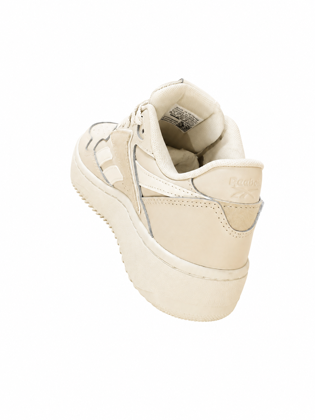 Pantofi Sport Reebok Damă din Piele Naturală, Crem/Bej, Talpă Platformă