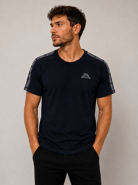 Tricou Kappa Logo Tape Bleumarin Bărbați