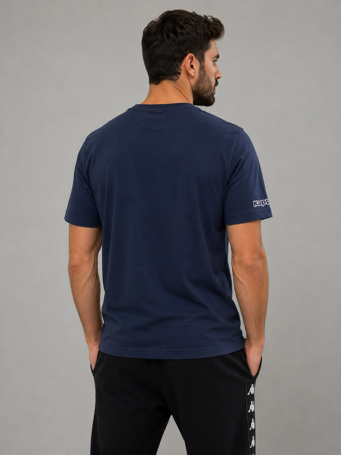 Tricou Kappa Authentic Logo Bleumarin Bărbați