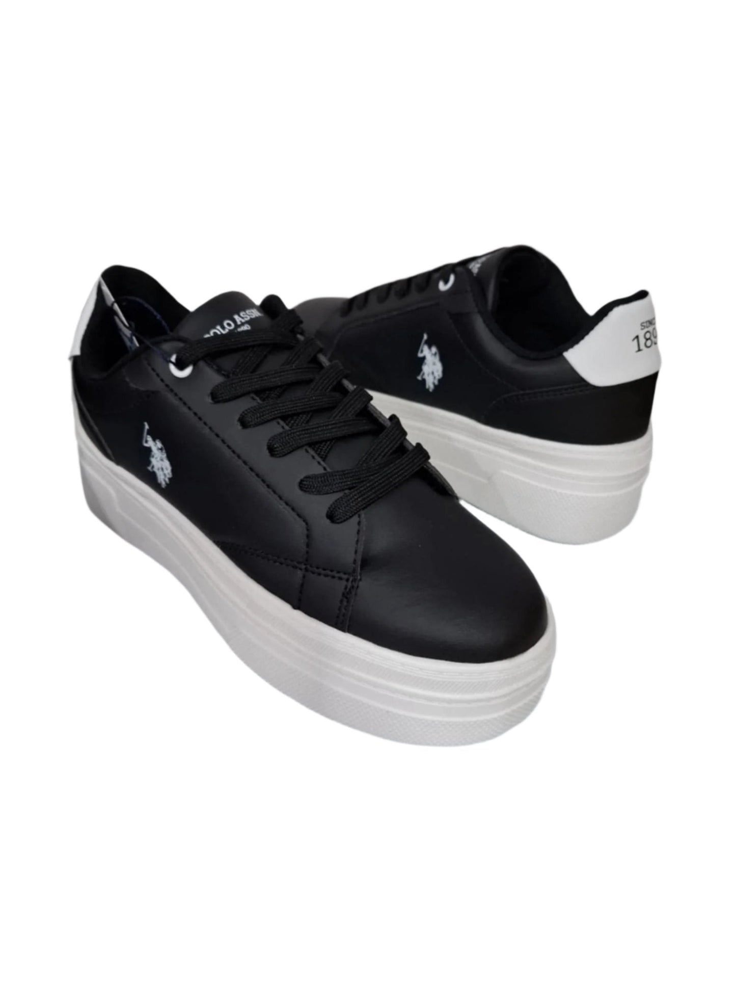 Sneakers U.S. Polo Assn. Platform Negri Damă cu Talpă Albă