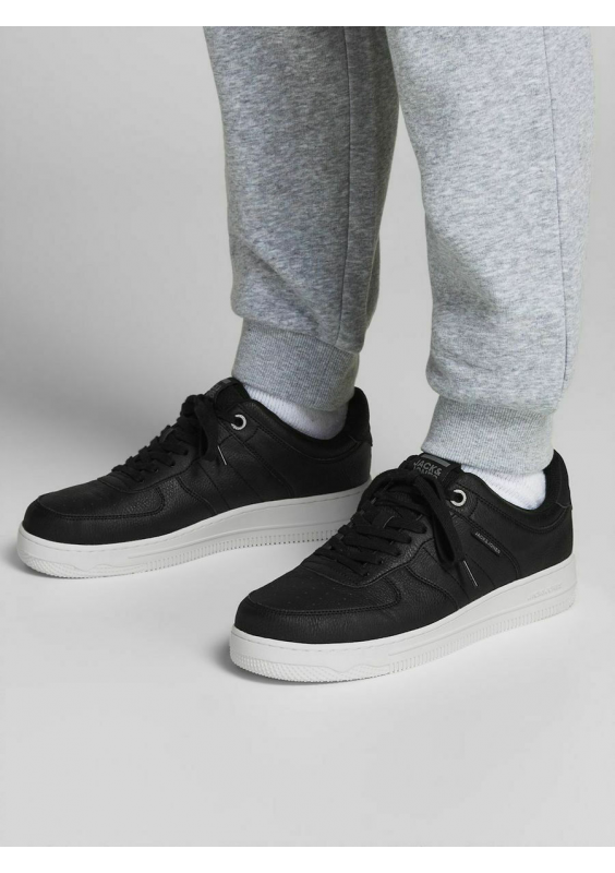 Jack & Jones Sneakers Negri cu Talpă Albă – Pantofi Casual