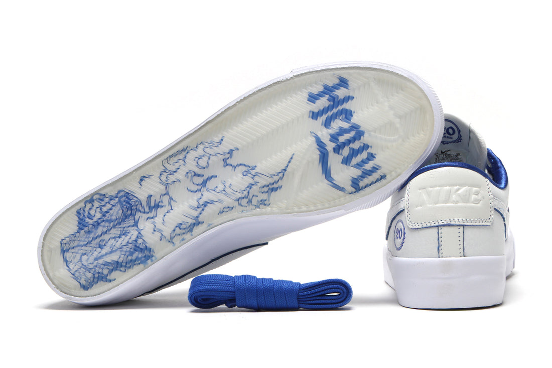 Sneakers Nike Blazer Low GT Alb-Albastru Unisex din Piele Naturală