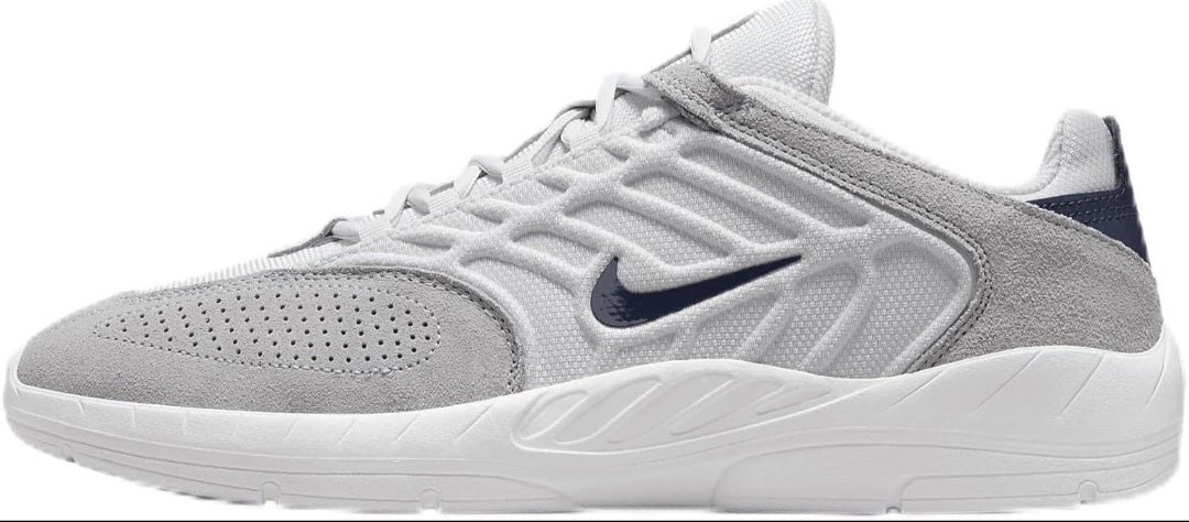 Pantofi Sport Nike SB Unisex Albi-Gri cu Bleumarin – Piele Naturală