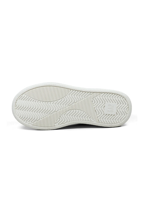 Sneakers GAP Platform Negri cu Talpă Albă și Detalii Argintii