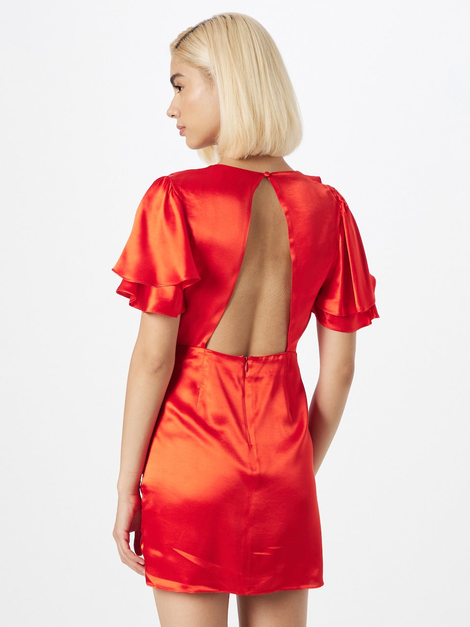 Rochie premium satinată cu volane mini Dorothy Perkins pentru femei