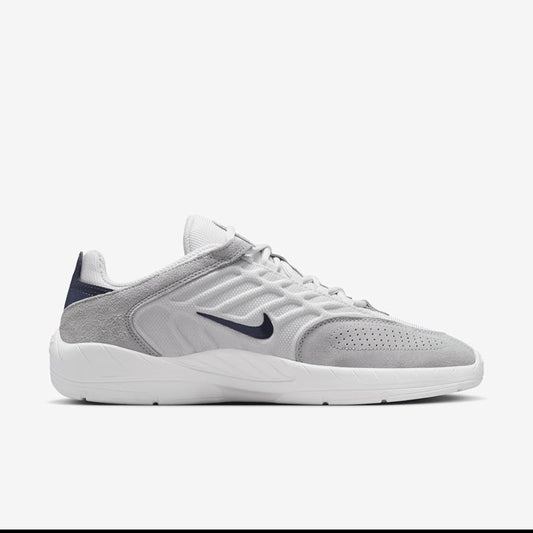 Pantofi Sport Nike SB Unisex Albi-Gri cu Bleumarin – Piele Naturală