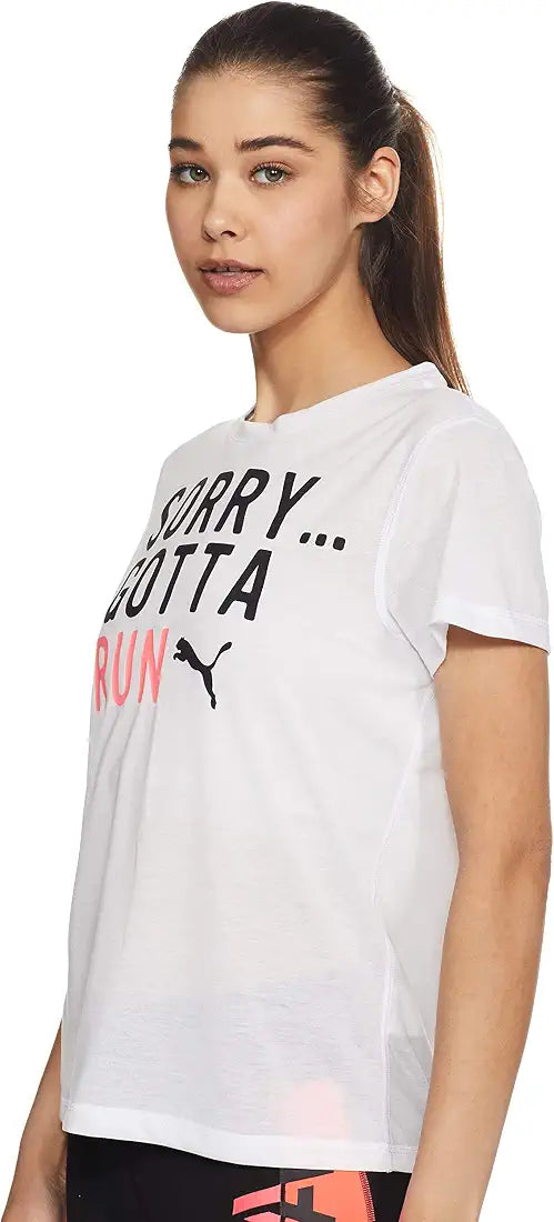 Tricou Puma Sorry Gotta Run Alb Damă