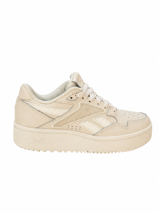 Pantofi Sport Reebok Damă din Piele Naturală, Crem/Bej, Talpă Platformă