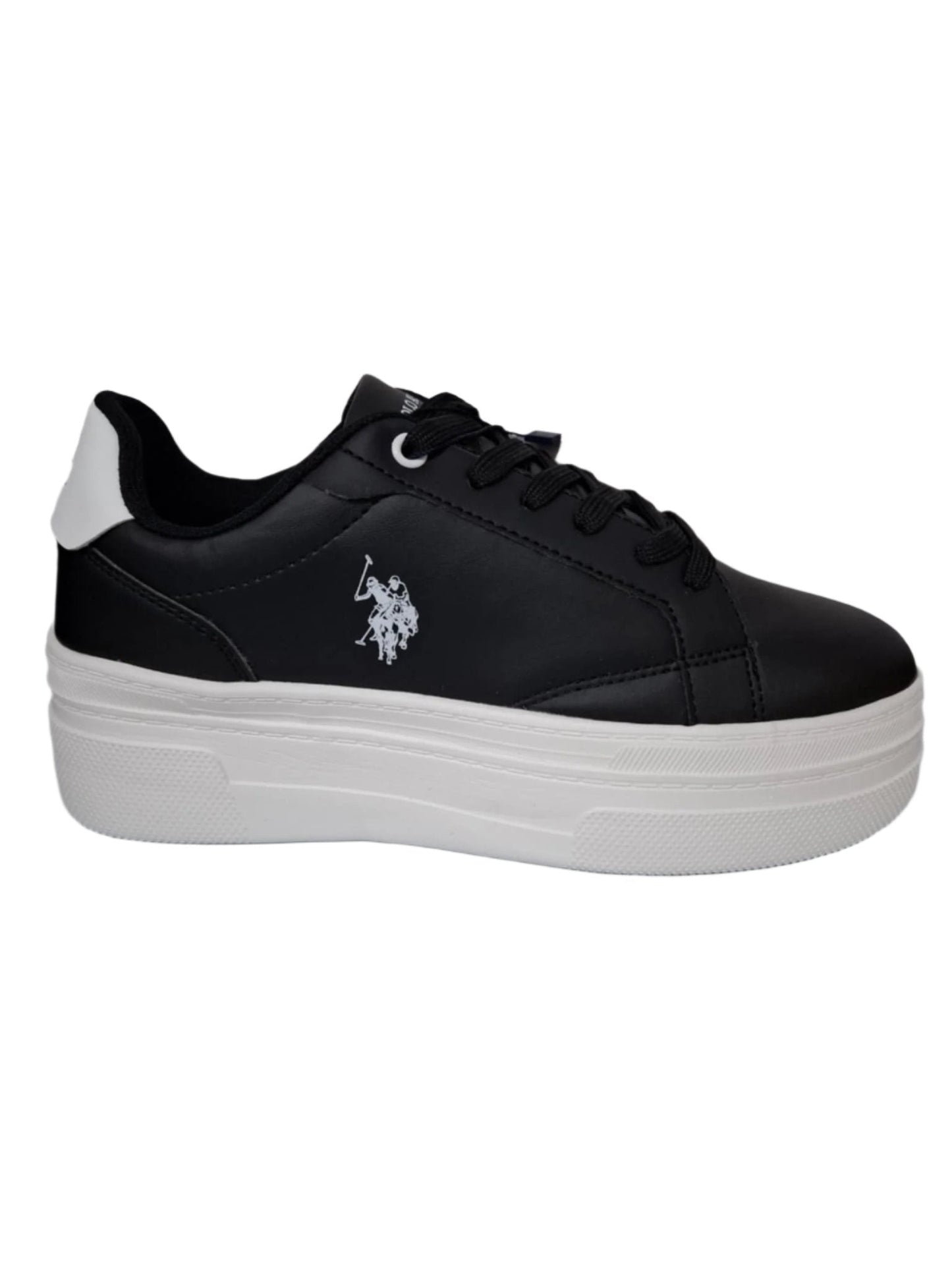Sneakers U.S. Polo Assn. Platform Negri Damă cu Talpă Albă