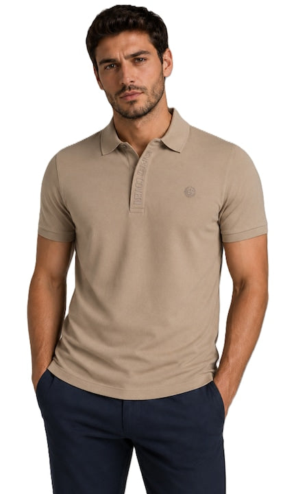 Tricou Polo Enrico Coveri Bărbați Bej