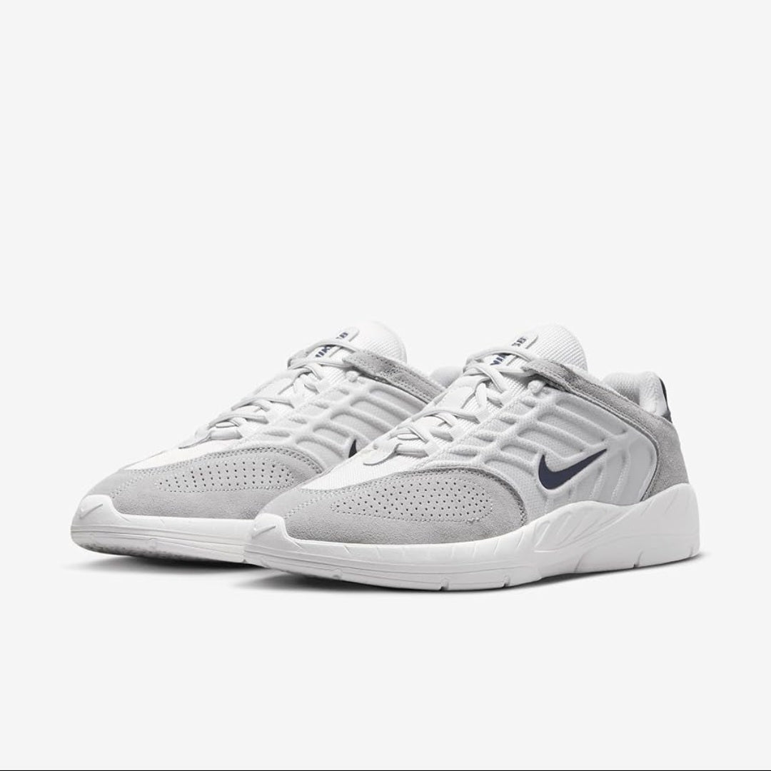 Pantofi Sport Nike SB Unisex Albi-Gri cu Bleumarin – Piele Naturală