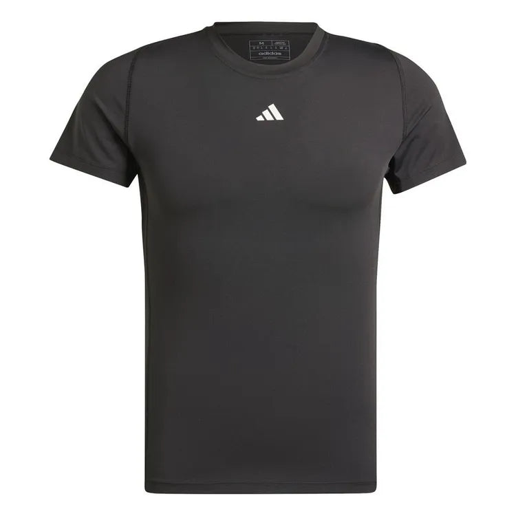 Tricou Compresie Adidas Techfit Bărbați Negru