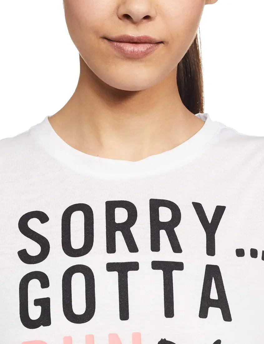 Tricou Puma Sorry Gotta Run Alb Damă