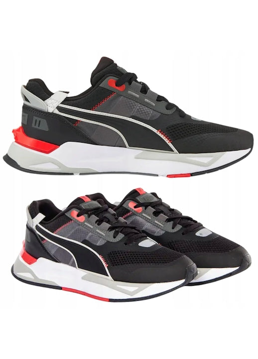 Sneakers Puma Performance Negri Unisex cu Accente Roșii și Gri