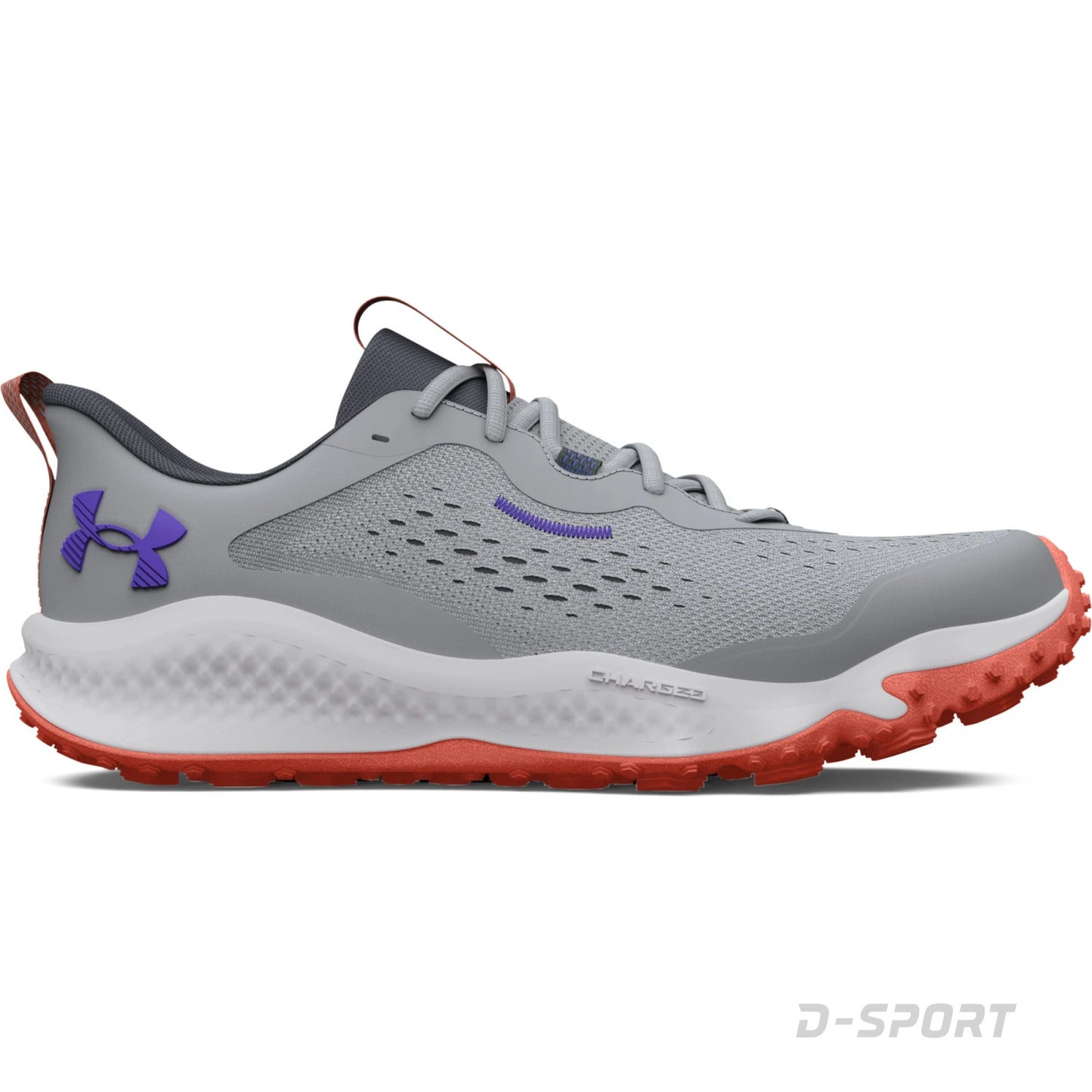 Under Armour Charged Sneakers Unisex Gri cu Talpă Portocalie – Pantofi Sport
