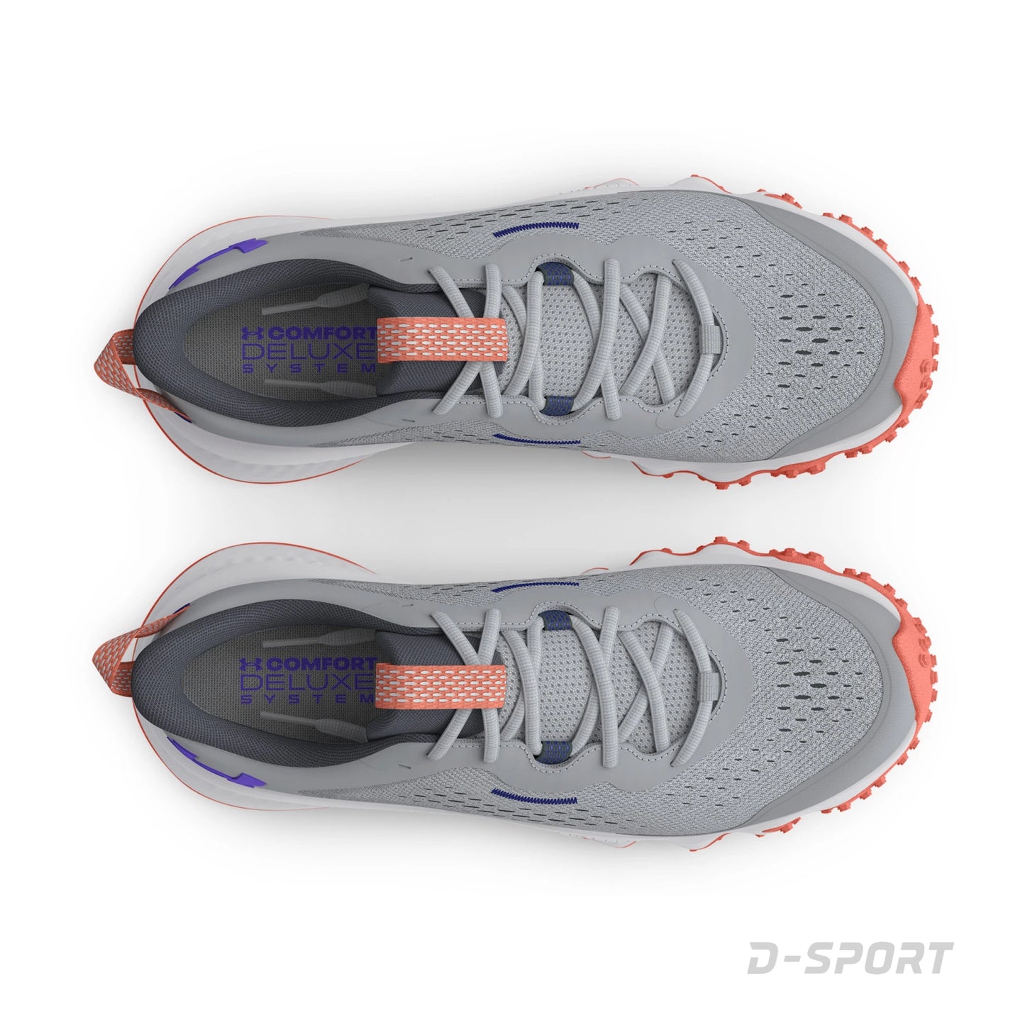 Under Armour Charged Sneakers Unisex Gri cu Talpă Portocalie – Pantofi Sport