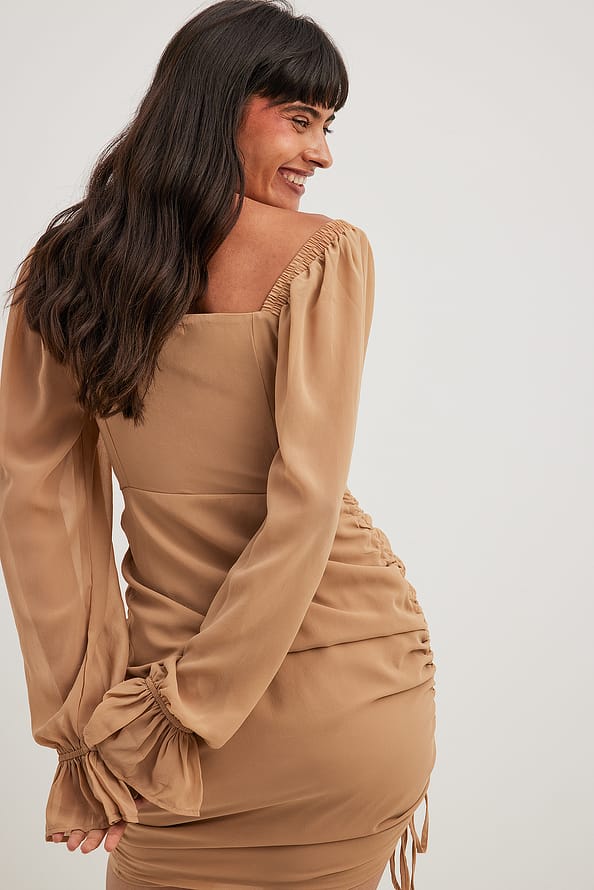 Rochie mini NA-KD pentru femei, bej
