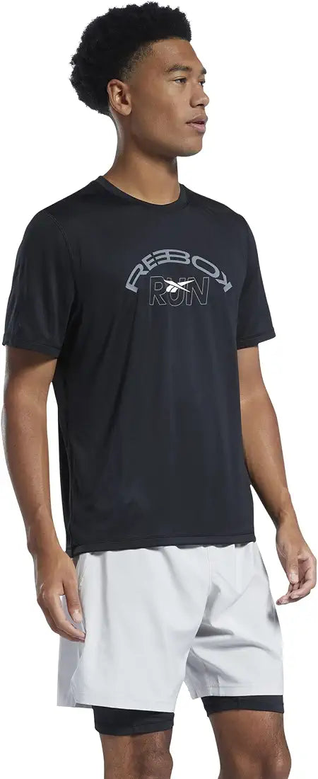 Tricou Reebok Run Bărbați Negru