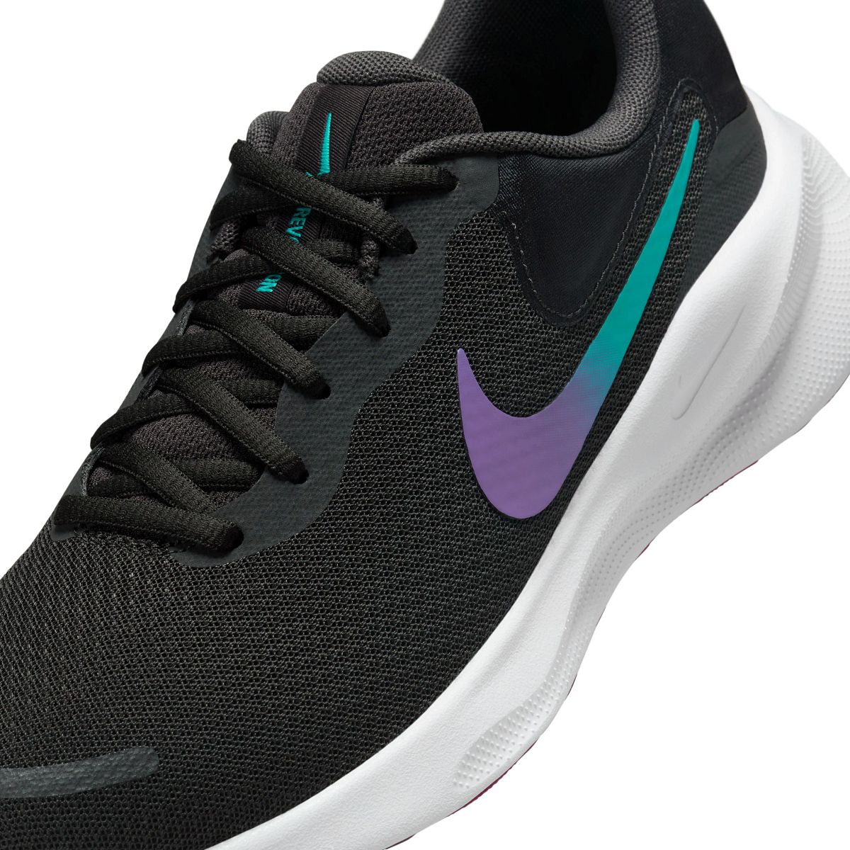 Nike Revolution Sneakers Unisex Negri cu Logo Multicolor – Pantofi Sport